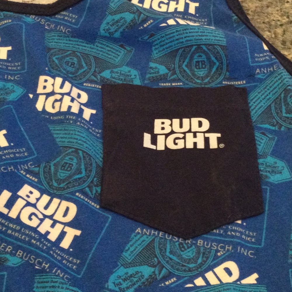 SUMMER SALE Bud Light men’s tank shirt size Large.Issued by Anheusier Busch - Picture 3 of 4
